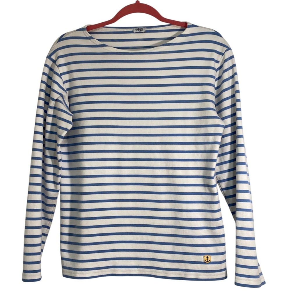 Armor Lux Blue Stripe Knit Top